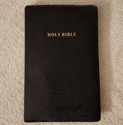 King James Version KJV Thinline Reference Bible Black Red Letter Hendrickson-image