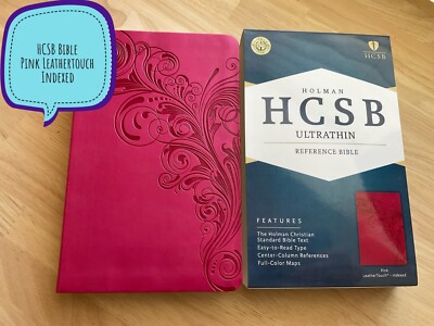 HCSB Ultrathin Reference Bible 2014 Pink Indexed-image