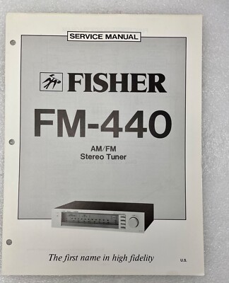 VTG Original Fisher  FM-440 Am/Fm Stereo Tuner Service Manual Repair-image