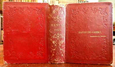 New York State Legislature Handbook 1865 political 2 folding plans leather book-image