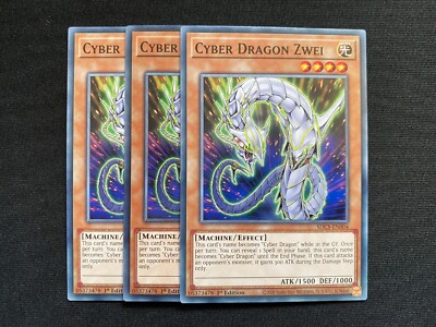 3x SDCS-EN004 Cyber Dragon Zwei NM Common 1st Edition - Yu-Gi-Oh! Card-image