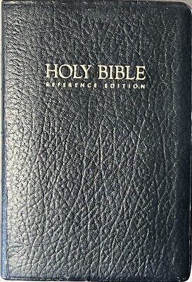 HOLY BIBLE Reference Edition BONDED LEATHER 1972 Nelson 483 Red Letter KJV-image