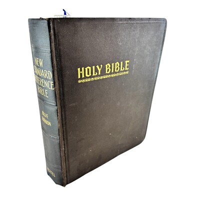 Holy Bible 1955 Hertel Blue Ribbon New Standard Reference Red Letter Edition-image