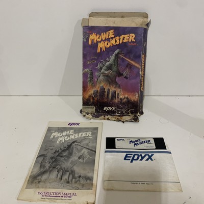 The Movie Monster Game Commodore C64 (1986) EPYX Godzilla w/Manual RARE-image