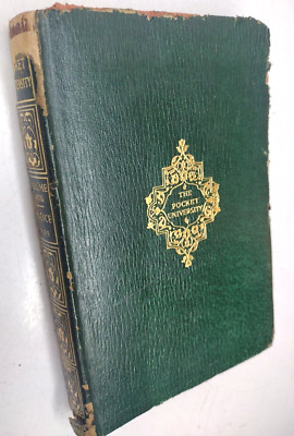 Antique 1902 Book The Pocket University Vol XVII Science Explorers Green Leather-image