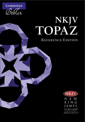 NKJV Topaz Reference Edition, Black Calfsplit Leather, NK674:XRL (Leather Bound)-image