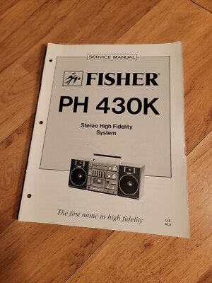Fisher PH 430K Boombox Stereo Service Manual repair-image