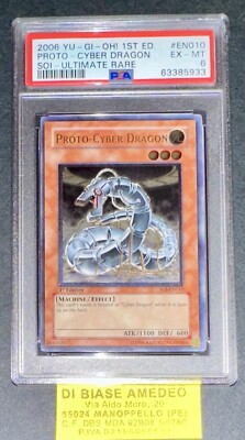 PSA 6 PROTO-CYBER DRAGON SOI-EN010 1st ULTIMATE EDITION RARE ENGL 2006!-image
