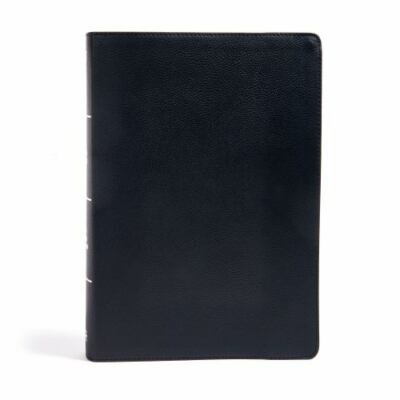 KJV Super Giant Print Reference Bible, Black Genuine Leather, Indexed, Red Lette-image