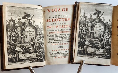 1708 VOIAGE AUX INDES ORIENTALES 2 VOLS ILLUSTRATED antique CHINA & INDIA TRAVEL-image