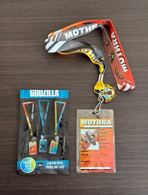 Godzilla Mothra Lanyard with Charm and Card-image