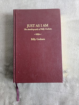 Just As I Am Billy Graham Signature Edition 1997 Leather Facsimile Signature-image
