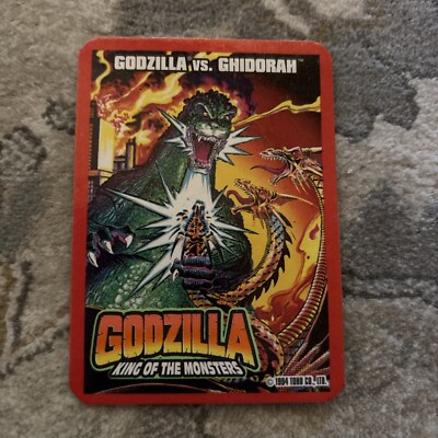 1994 Godzilla King Of The Monsters #7 Godzilla vs Ghidorah Card RARE TOHO Co.-image