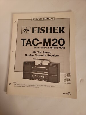 Fisher TAC M20 service manual original repair book stereo radio record player-image