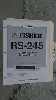 Fisher rs-245 service manual original repair book stereo receiver tuner radio-image