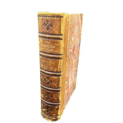 APPLETONS’ American Cyclopaedia Vol IX 1879 Beautiful Leather Binding Antique-image