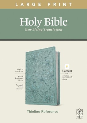Tyndale House NLT Large Print Thinline Reference Bible, Filament (Leather Bound)-image