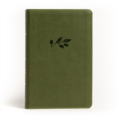 NASB Large Print Personal Size Reference Bible, Olive (Leather Bound)-image