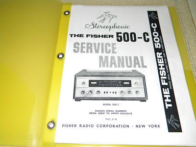 FISHER 500-C STEREO  RECEIVER  SERVICE MANUAL SAME DAY SHIPPING-image