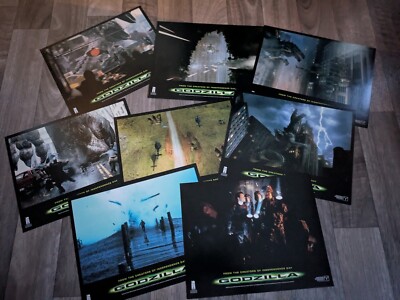Original GODZILLA 1998 US Set Of 8 Lobby Cards-image