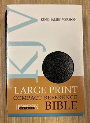 KJV Large Print Compact Reference Bible, Leather, **LIKE NEW!-image