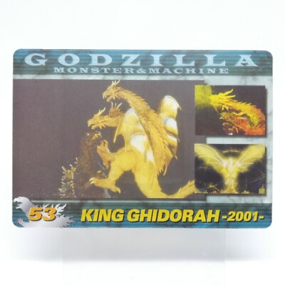 King Ghidorah No.53 Godzilla Card Monster & Machine  MORINAGA Wafers -image