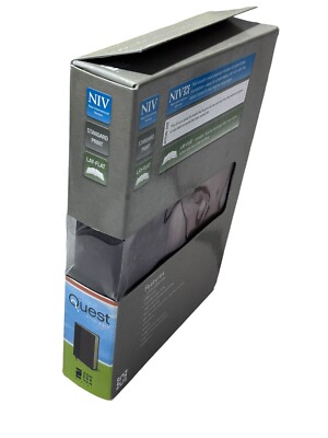 NIV New International Version Quest Bible Zondervan Burg/Tan Standard Print Flat-image
