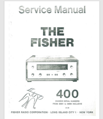 Fisher stereo 400 Service Manual comb bound gloss covers-image