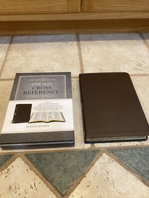 KJV CROSS REFERENCE BIBLE BROWN BONDED LEATHER RED LETTER-image
