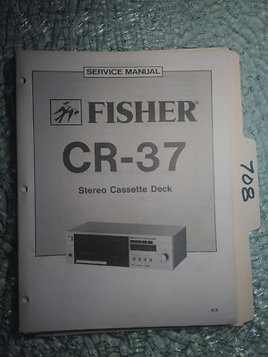 Fisher cr-37 service manual original repair book stereo tape cassette player-image