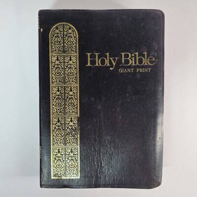 HOLY BIBLE KJV GIANT Print Reference Concordance Leather Nelson 1976-image