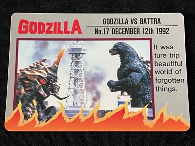 Godzilla Battra Card 17 Banpresto 1993 TOHO Movie Rare Japan 2.32x3.38-image