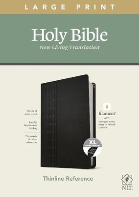 Tyndale House NLT Large Print Thinline Reference Bible, Filament (Leather Bound)-image