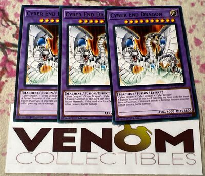 3x (VLP) - Cyber End Dragon - LEDD-ENB25 - Common - 1st Edition YuGiOh-image