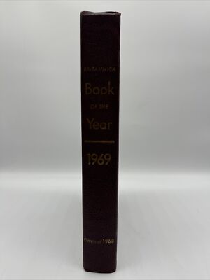 Encyclopedia Britannica Book Of The Year 1969 Events From 1968 Hardback Leather-image
