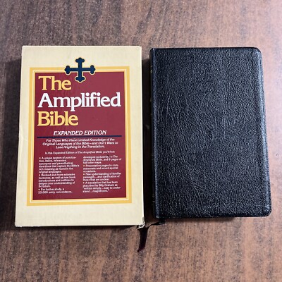 Amplified Classic 1987 Bible - Black Bonded Leather - AMPC - standard size-image