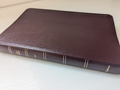 NIV Thinline Bible 1996 Burgundy Bonded Leather - Nice Condition 1984 Text -image