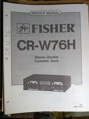 Fisher CR-W76H Cassette Deck Service Manual Original-image
