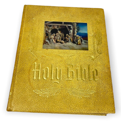 Holy Bible Hertel Blue Ribbon Reference 1969-70 Edition Illustrated Red Letter-image
