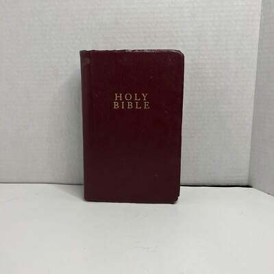 Holy Bible New International Version NIV Red Leather Bound Reference Red Letter-image