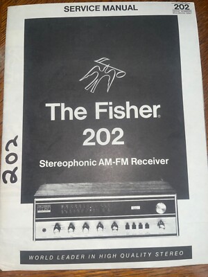 Fisher 202 Service Manual Stereophonic AM-FM Receiver Stereo System Original-image