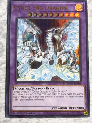 (MISPRINT) Cyber End Dragon - 1st Edition - SDCS-EN041 - Ultra Rare (NM) Yugioh-image