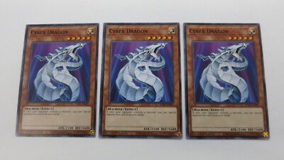 3x CYBER DRAGON  MONSTER STAX-EN015  1ST EDITION COMMON YUGIOH  NM UNPLAYED-image