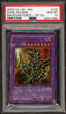 Yu-Gi-Oh! Dark Paladin Magician's Force 1st Edition MFC-105 CORRECTED ART PSA 10-image