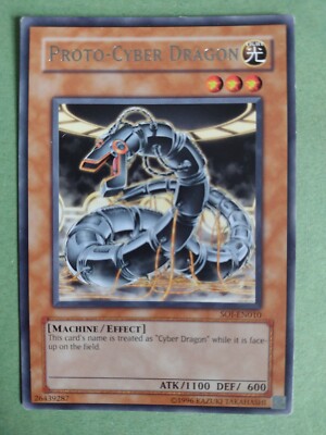 Yugioh card - Proto-Cyber Dragon - SOI-EN010 - Rare - Unlimited Edition LP-image