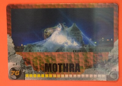 No.76 MOTHRA GODZILLA 3D Card MORINAGA Wafer very rare Japanese 2004-image