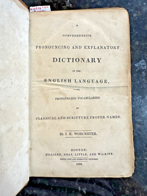 J.E. Worcester, Pronouncing and Explanatory Dictionary, Boston, 1831-image