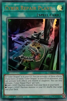 LEDD-ENB12 CYBER REPAIR PLANT ULTRA RARE 1ST EDITION YuGiOh CARD-image