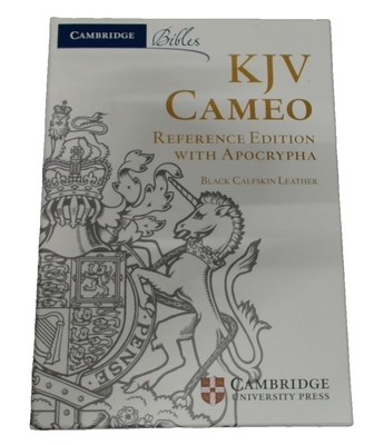 KJV Cameo Reference Bible with Apocrypha, Black Calfskin Leather, Red-Letter... -image