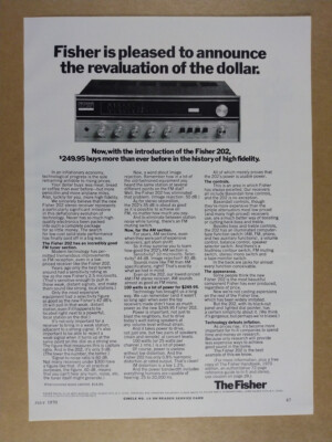 1970 Fisher 202 Stereo Receiver vintage print Ad-image